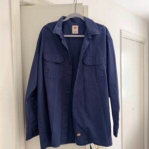 Dickies Navy Blue Lightweight Shirt Jacket